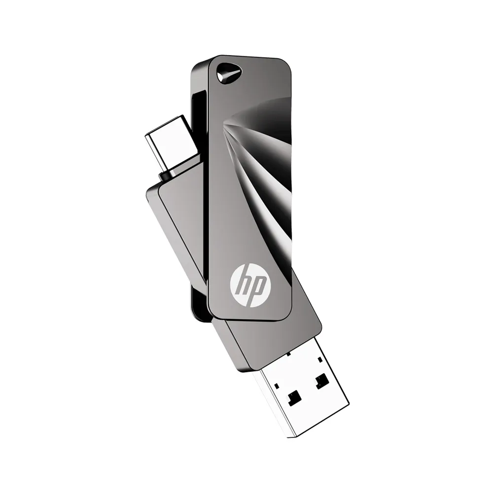 【HP 惠普】64GB 雙用隨身碟 Type-C + A 金屬製 USB 3.2 讀取高達 120 MB/s(x762c)