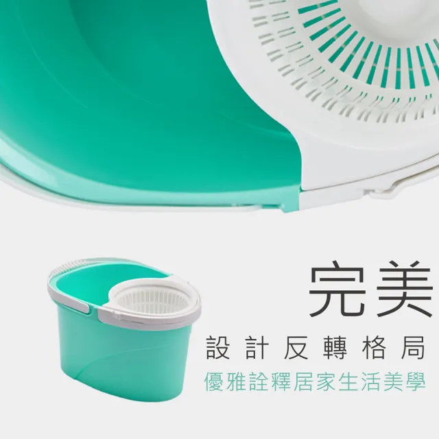 【好神拖】獨立籃手壓旋轉拖把組(1拖+1桶+1布)