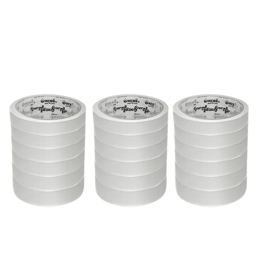 【Excell.tw】18捲｜透明超黏OPP文具膠帶 18mm*40y(透明膠帶_36M)