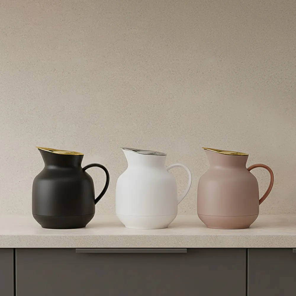 【IUSE】丹麥 Stelton Amphora 保溫茶壺/1L/粉紅/白/黑(北歐/真空保溫/茶壺/三色)