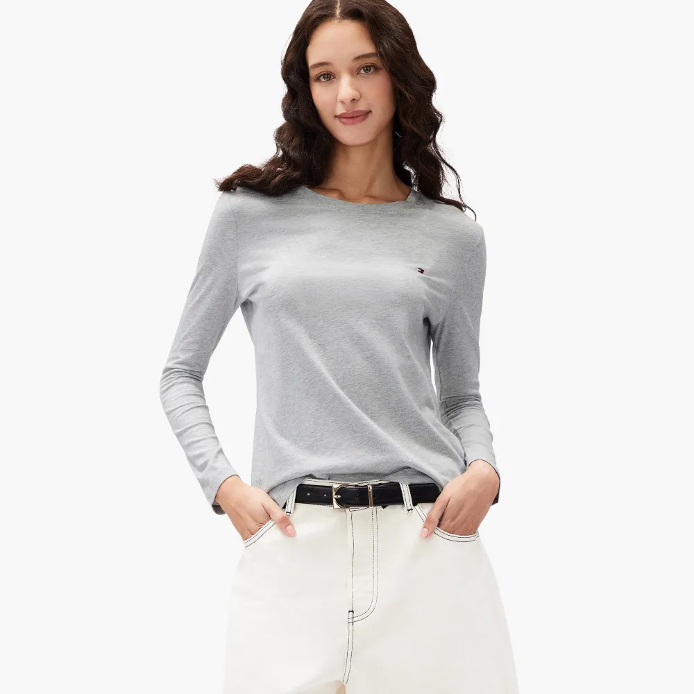 【TOMMY HILFIGER】官方旗艦館基本款圓領 T 恤_灰色
