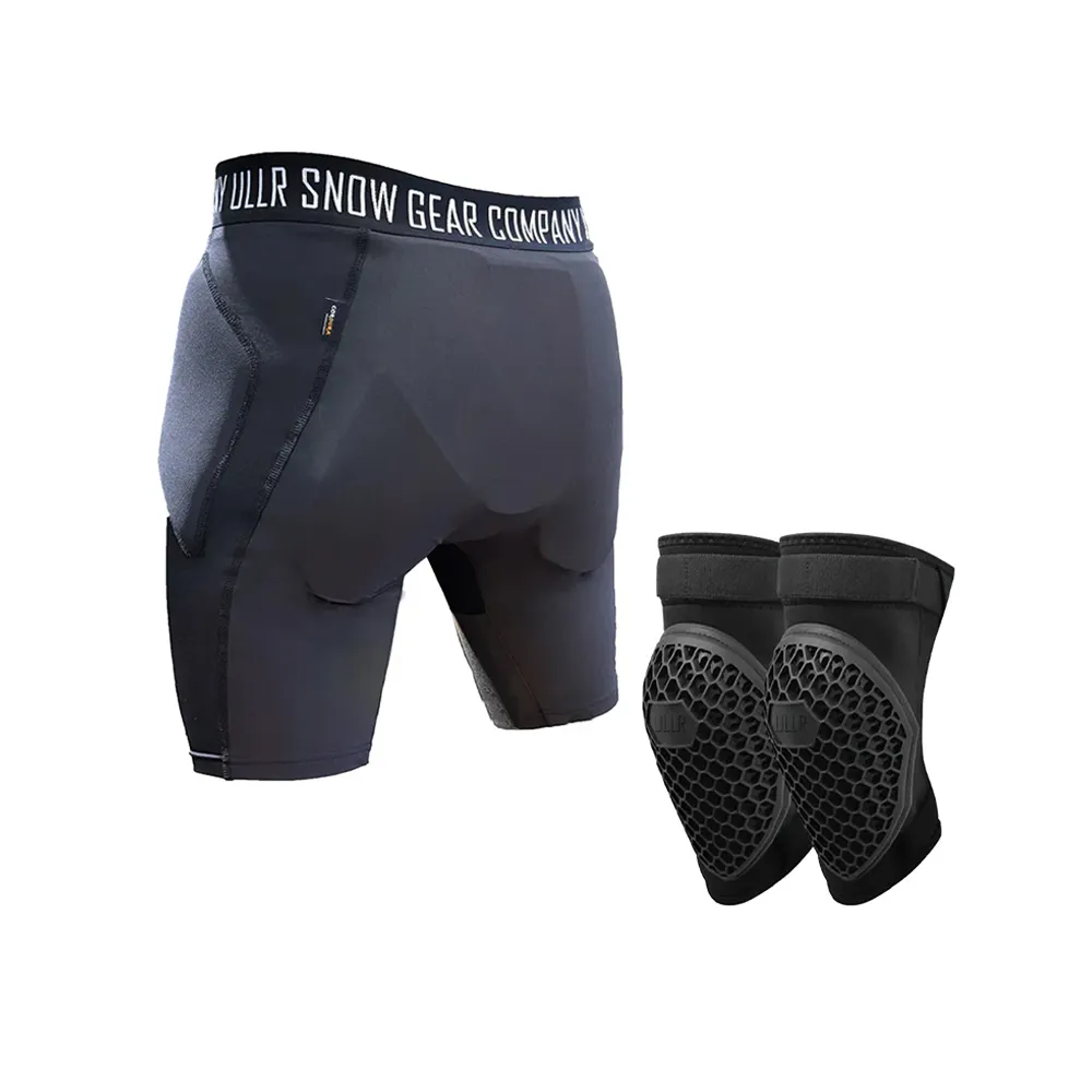 【ULLR】進階滑雪護具組 XRD防摔褲 護膝 三層防護 Cordura 舒適耐用