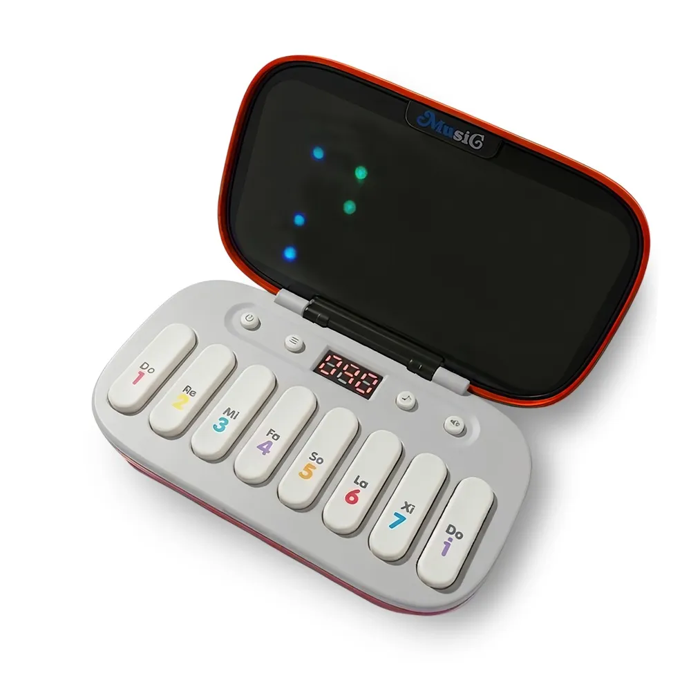 【Konix】掌上音樂電子琴 331A - 紅色 4種樂器模式 電子琴入門 兒童音樂玩具 音樂遊戲機