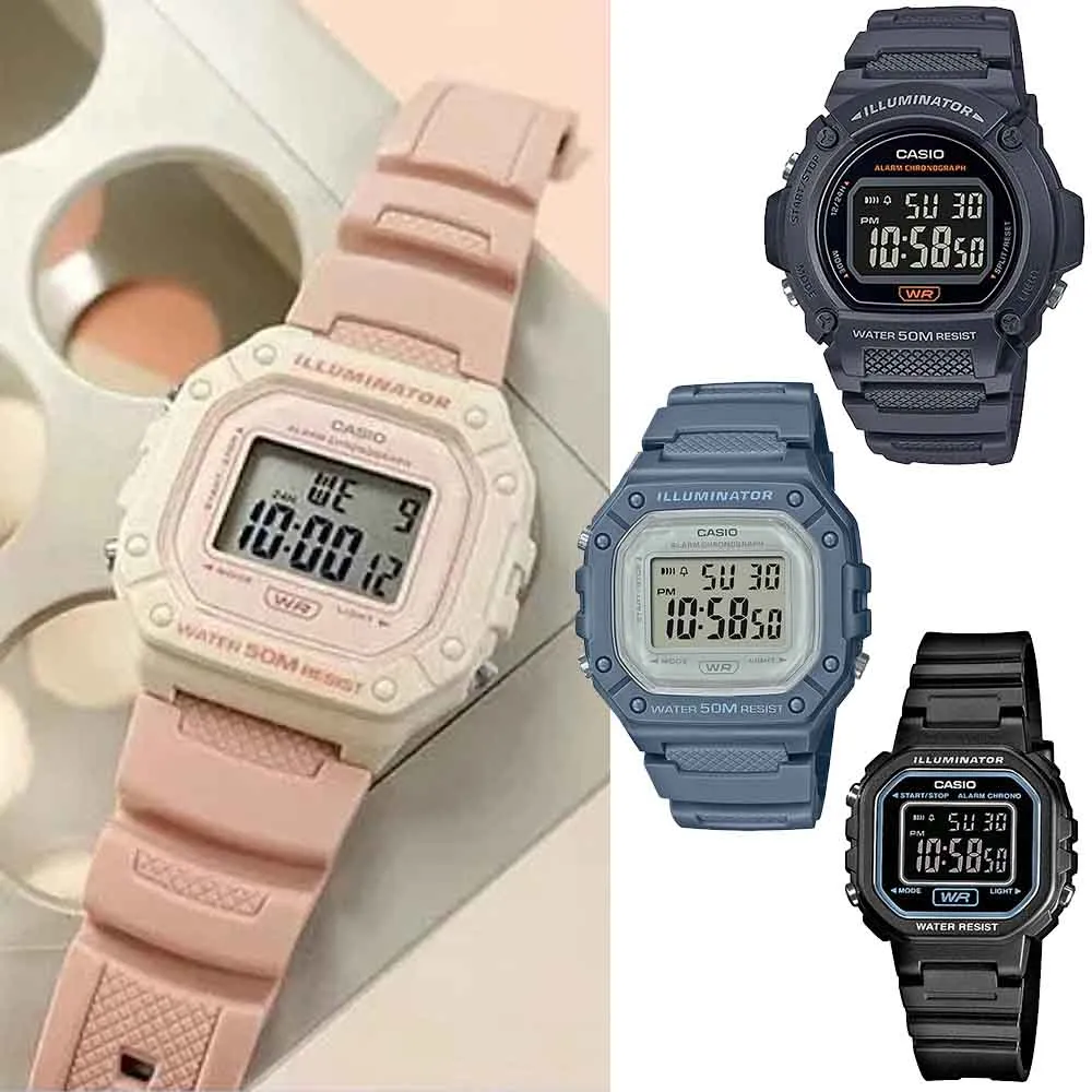 【CASIO 卡西歐】G-SHOCK 運動風格多功能電子錶-23款可選  雙11 送禮(W-219H/W-218H/W-217H系列)