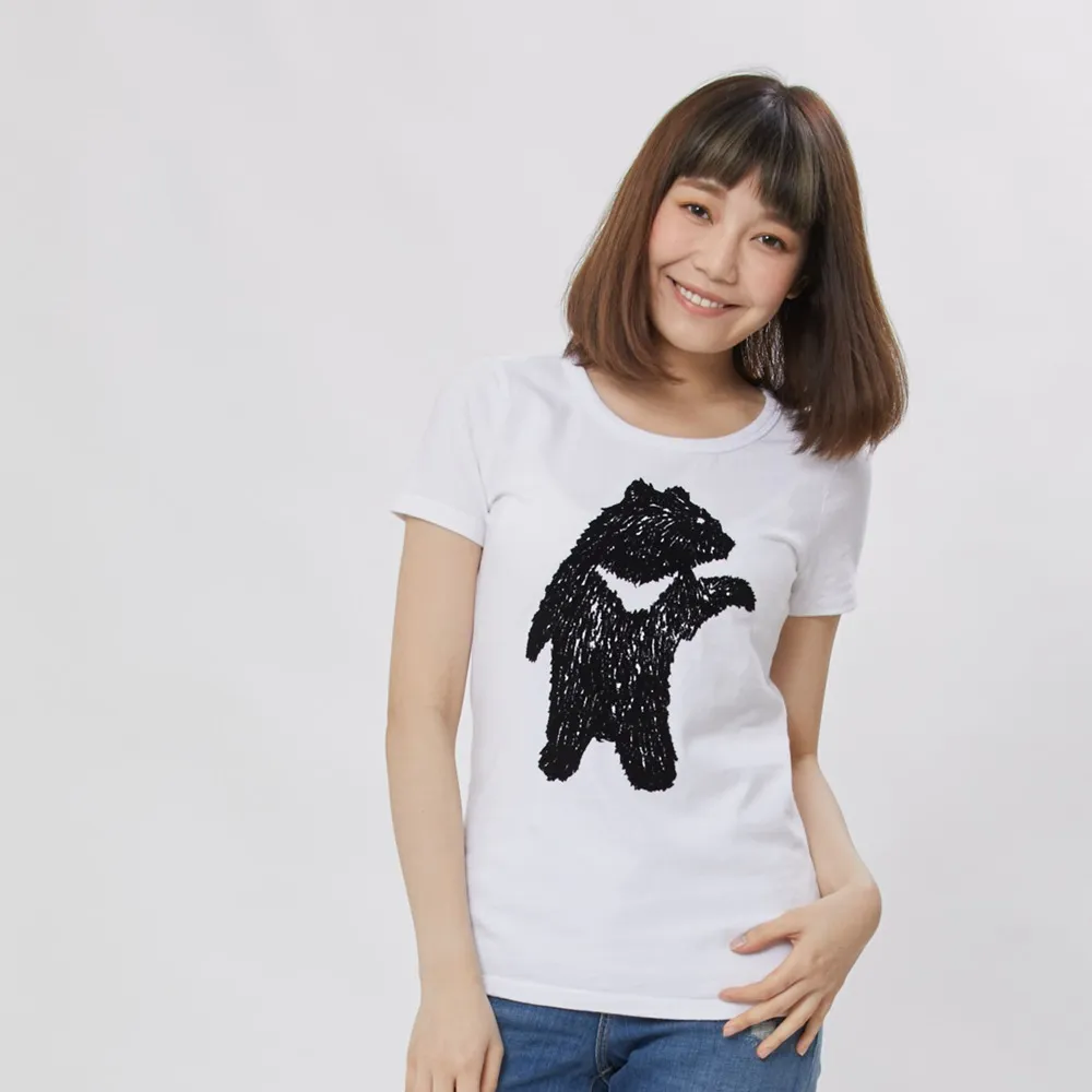 【so that’s me 好我】台灣黑熊短袖蜜桃棉女Tee(合身版型蜜桃棉舒適手感)