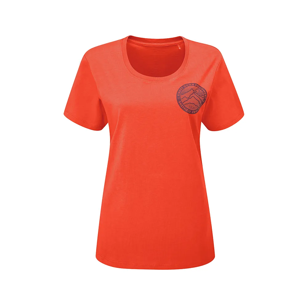 【RAB】Stance Mountain Peak Tee Wmns 透氣短袖有機棉T恤 女款 融冰 #QCB67