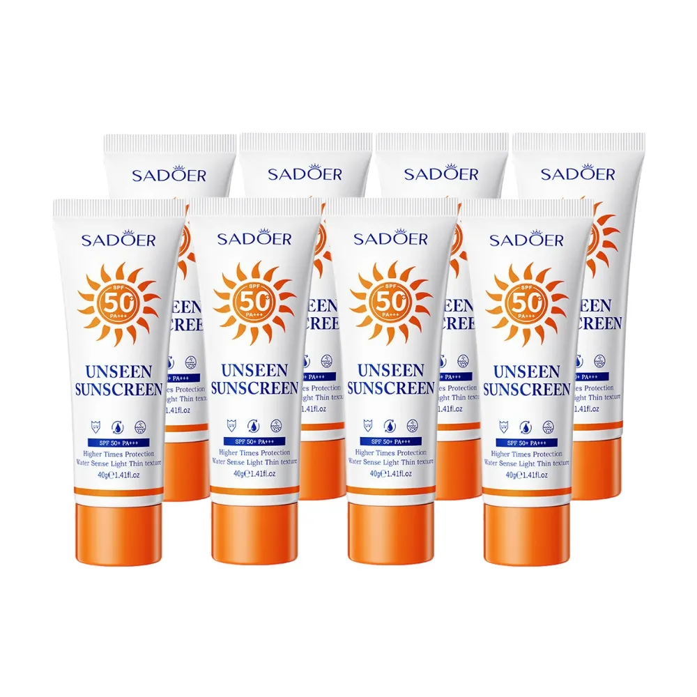 SADOER SPF50+防曬霜8入組(防曬、護膚、防水、補水、保濕、輕透)