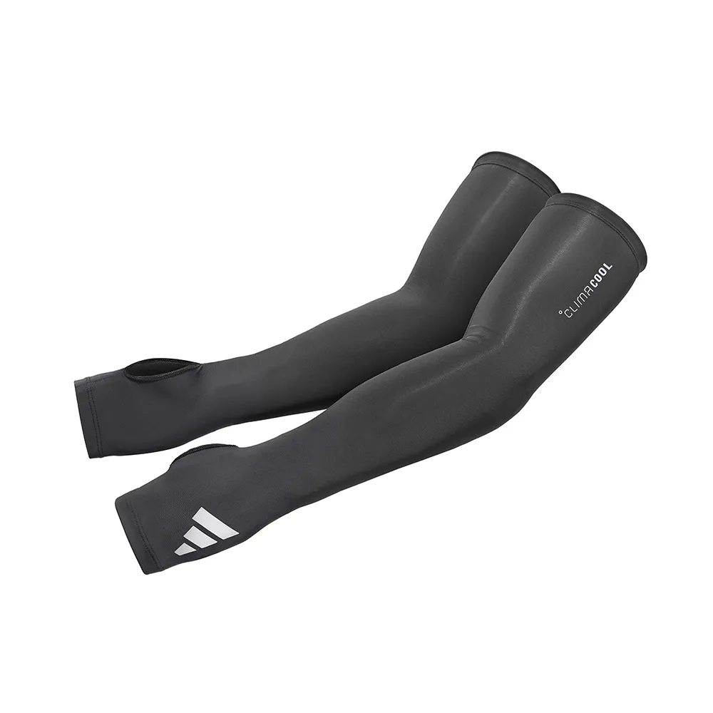 【adidas 愛迪達】運動機能壓縮袖套 (防曬 抗UV UPF40+ 吸汗 露指 路跑)