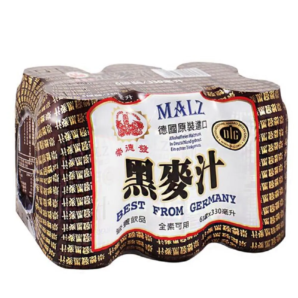 【崇德發】黑麥汁易開罐330ml(2箱48罐)