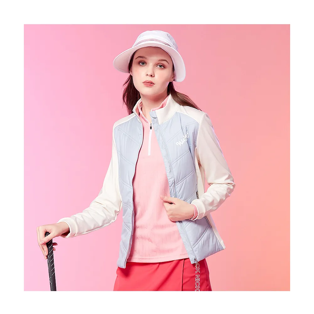 【Jack Nicklaus 金熊】GOLF女款防潑水鋪棉休閒外套(藍色)