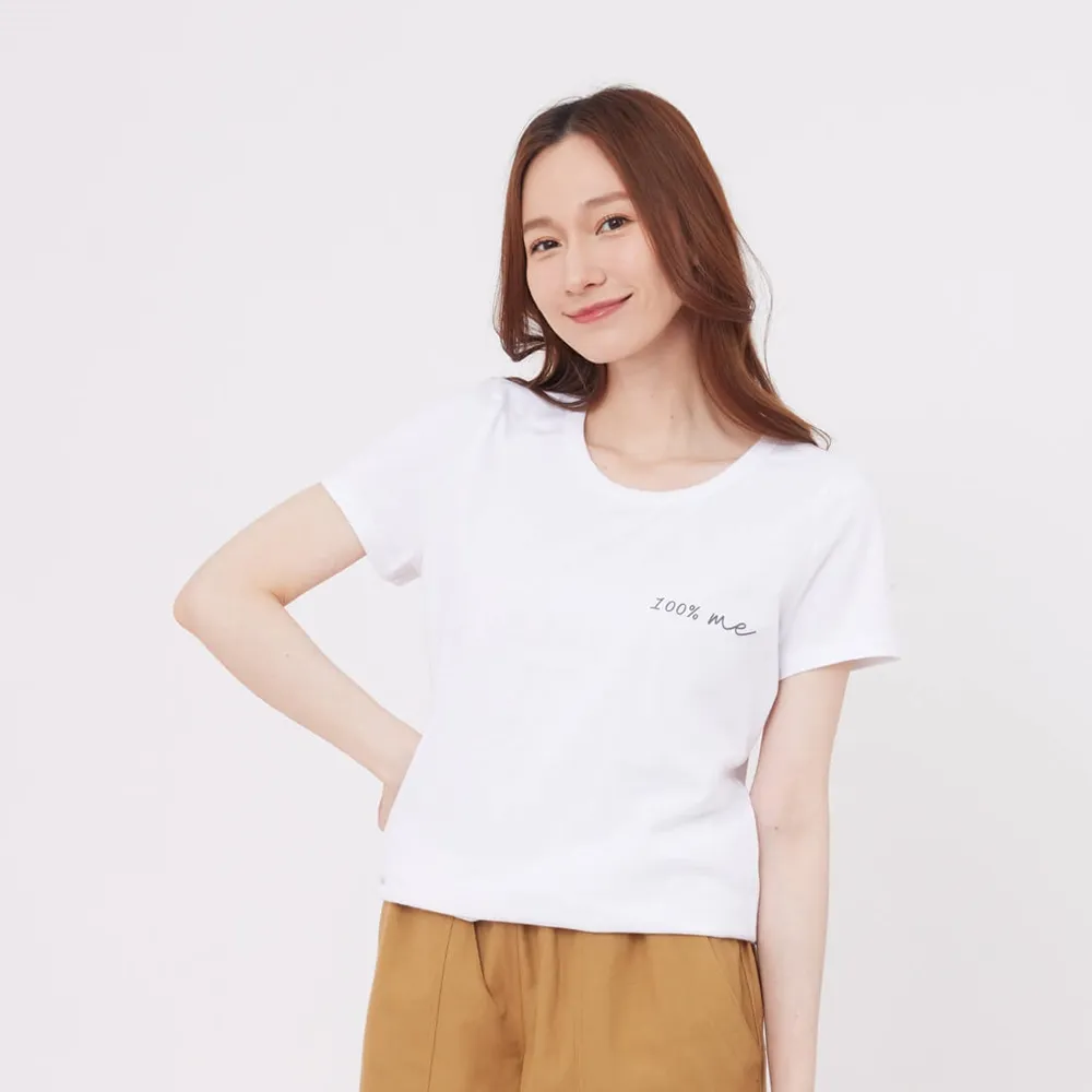 【so that’s me 好我】100% me 圓領短袖蜜桃棉女T(純白)