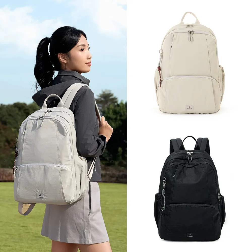 【iBrand】雙11 輕柔LIGHT雙層拉鍊後背包 輕量 大容量(防潑水 多色任選)