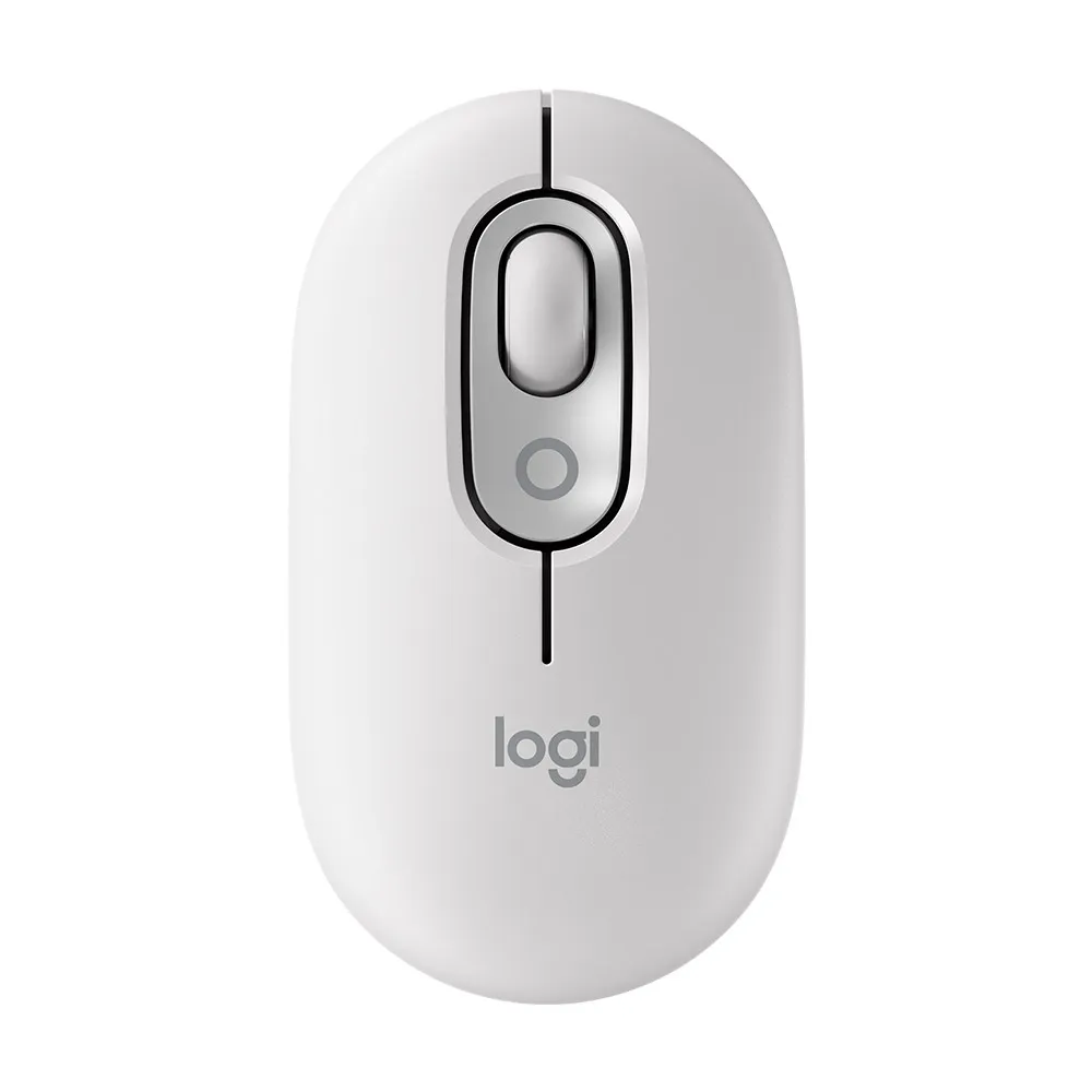 【Logitech 羅技】POP Mouse無線藍芽滑鼠(珍珠白)