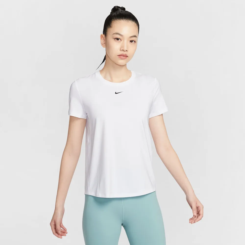 【NIKE 耐吉】短袖上衣 女 T恤 運動 訓練 速乾 短版 AS W NK ONE CLASSIC DF SS TOP 白 FN2799-101