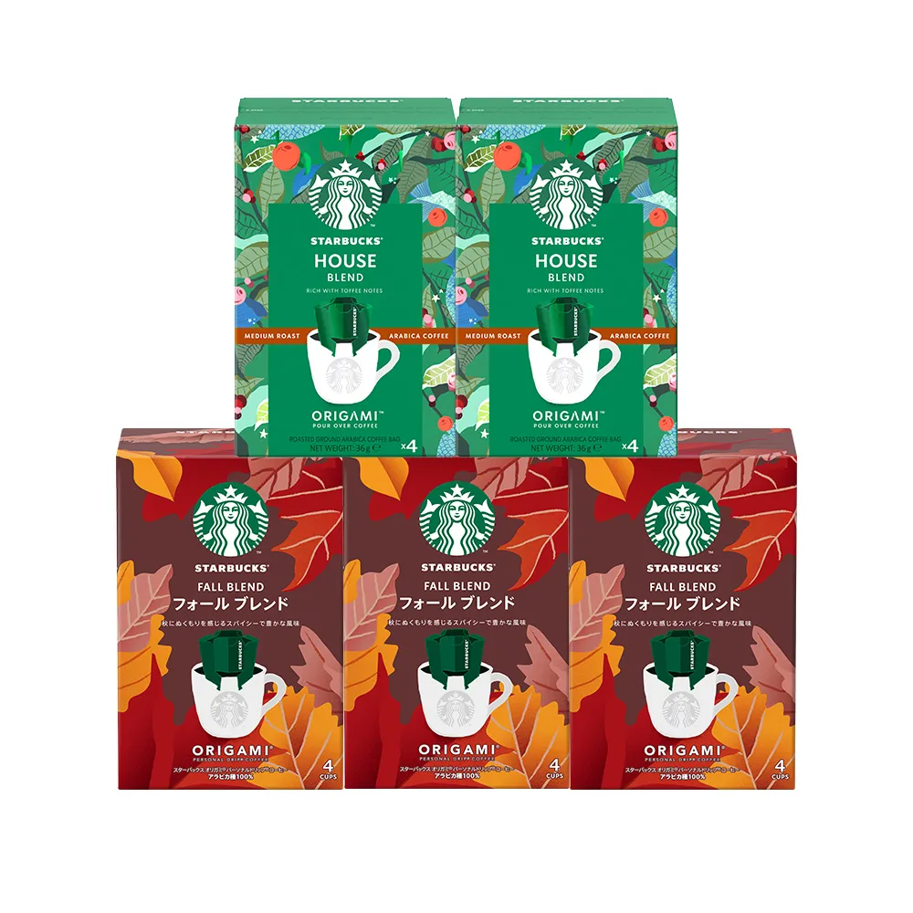 【STARBUCKS 星巴克】秋季限定濾掛咖啡4入X5盒(家常/秋季)