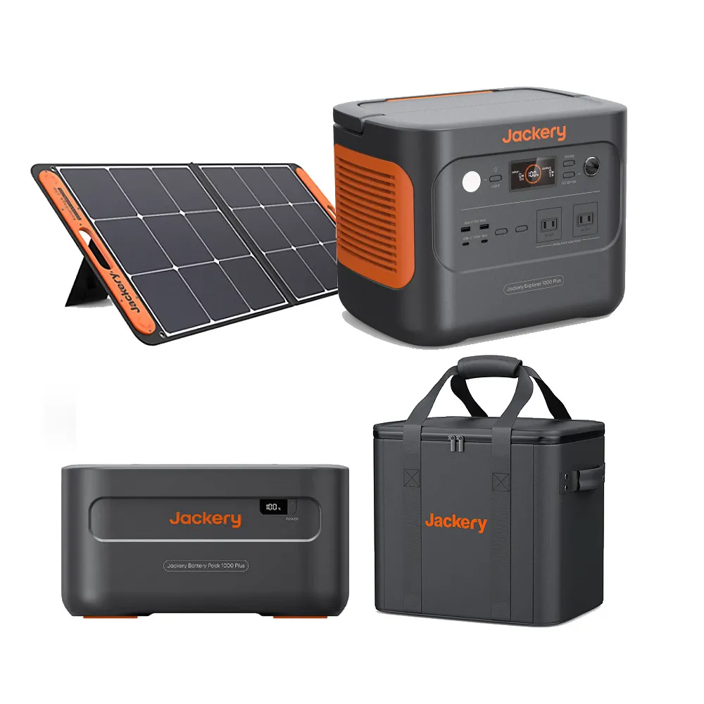 【Jackery】1000 Plus 2529Wh不斷電儲能戶外電源太陽能組(先創公司貨)