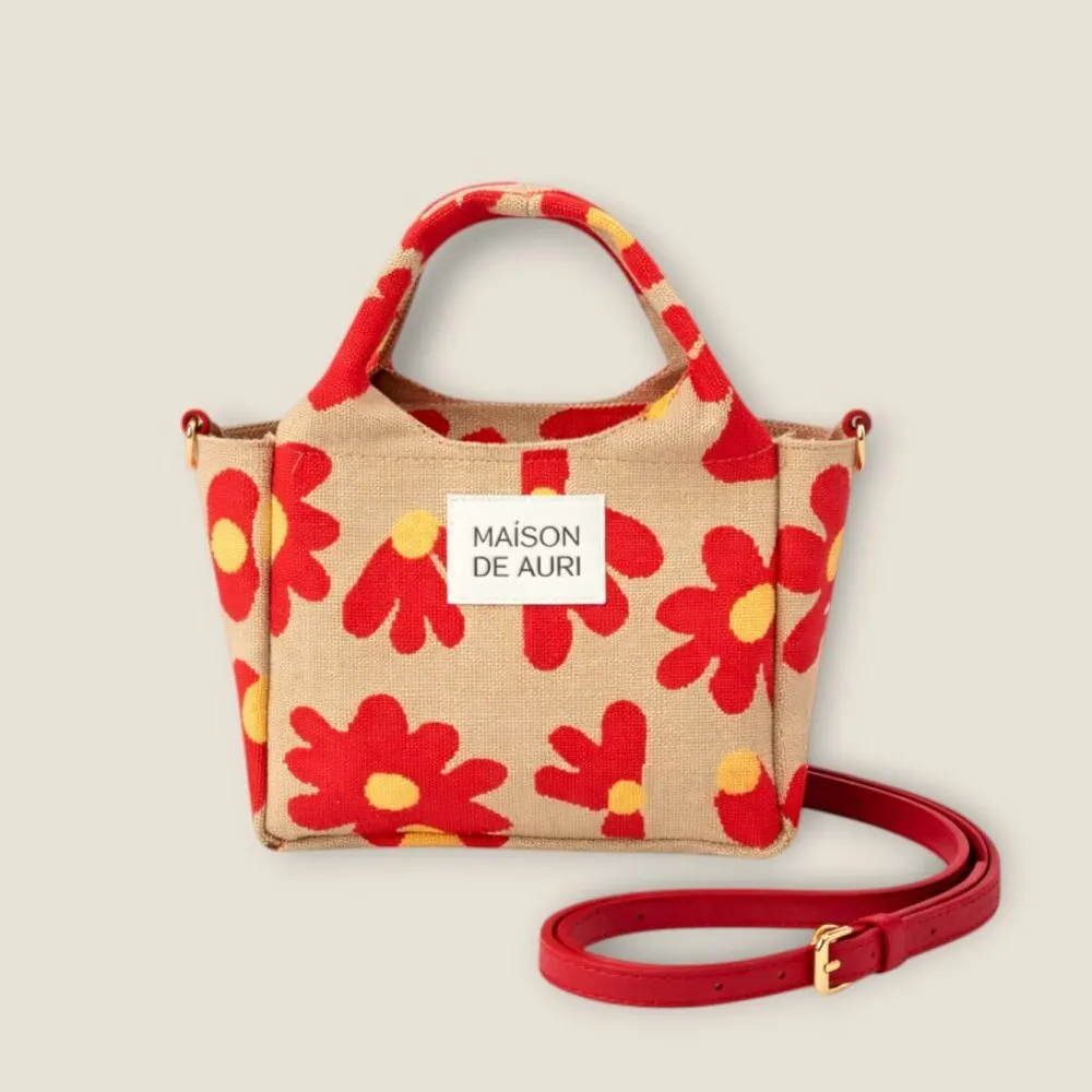 【MAISON DE AURI】雙11 Happy Spring Bags｜小確幸-Red Bloom 小提包 / 厚針織