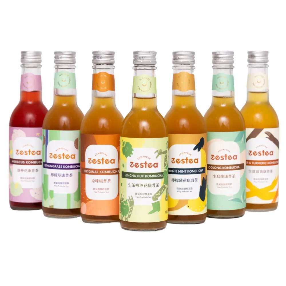 【Zestea Kombucha】全口味康普茶 300ML*12瓶(無添加、富含益生菌)