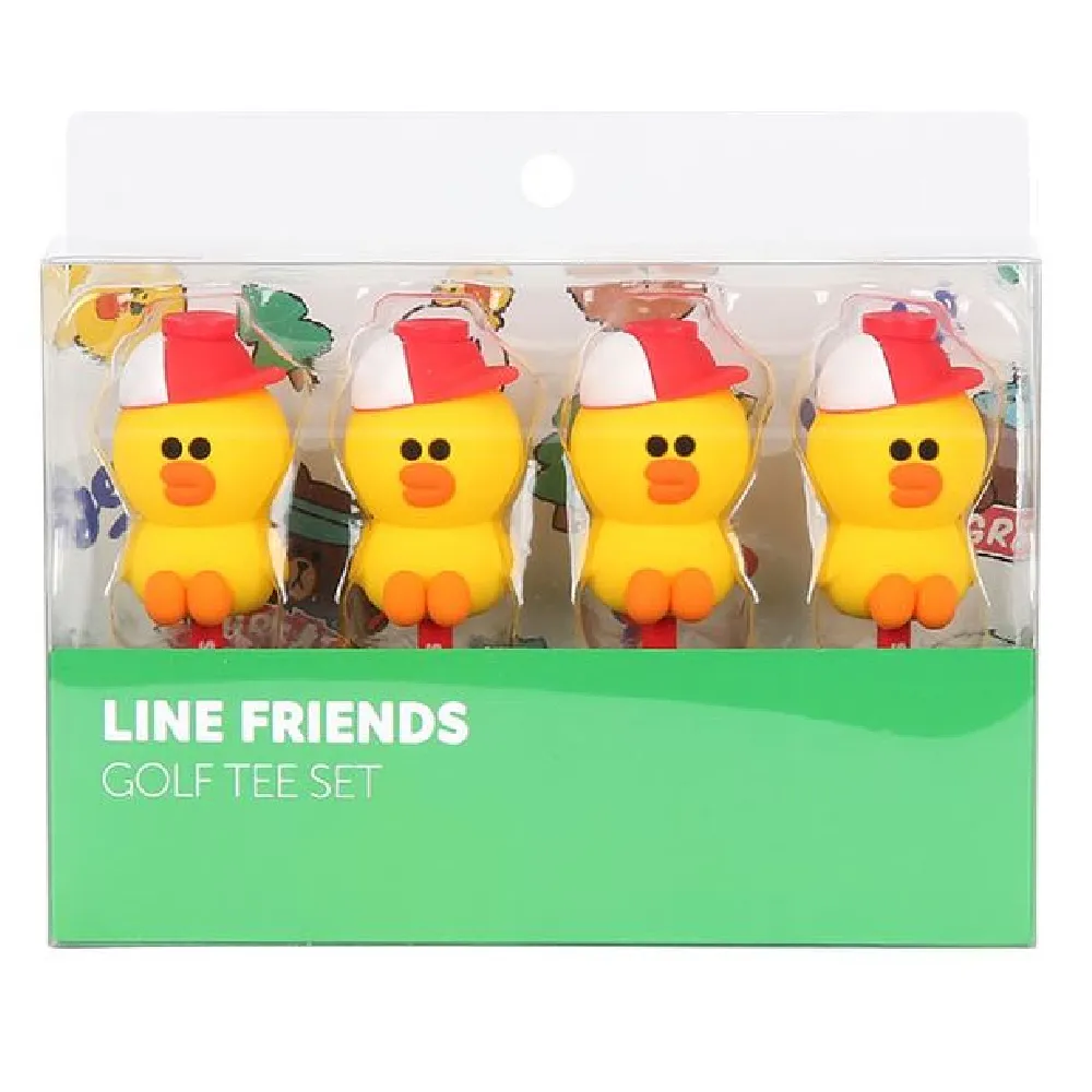 【LINE FRIENDS】莎莉高爾夫球梯4支組(可愛造型的配件)