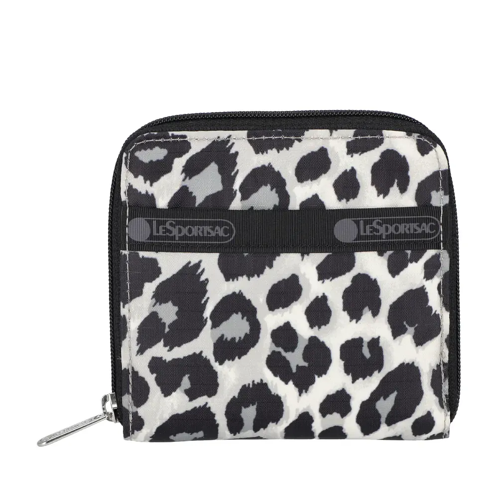 【Lesportsac】極簡輕薄錢包 送禮 禮物 推薦 女包(柔影豹紋)