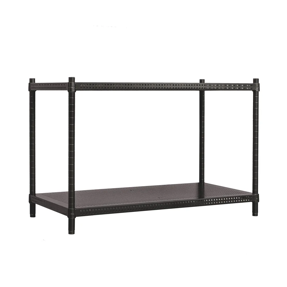 【dayneeds 日需百備】極致美學 90x45x60公分烤漆二層架(沖孔鐵架/收納層架/展示架/層架/鐵架)