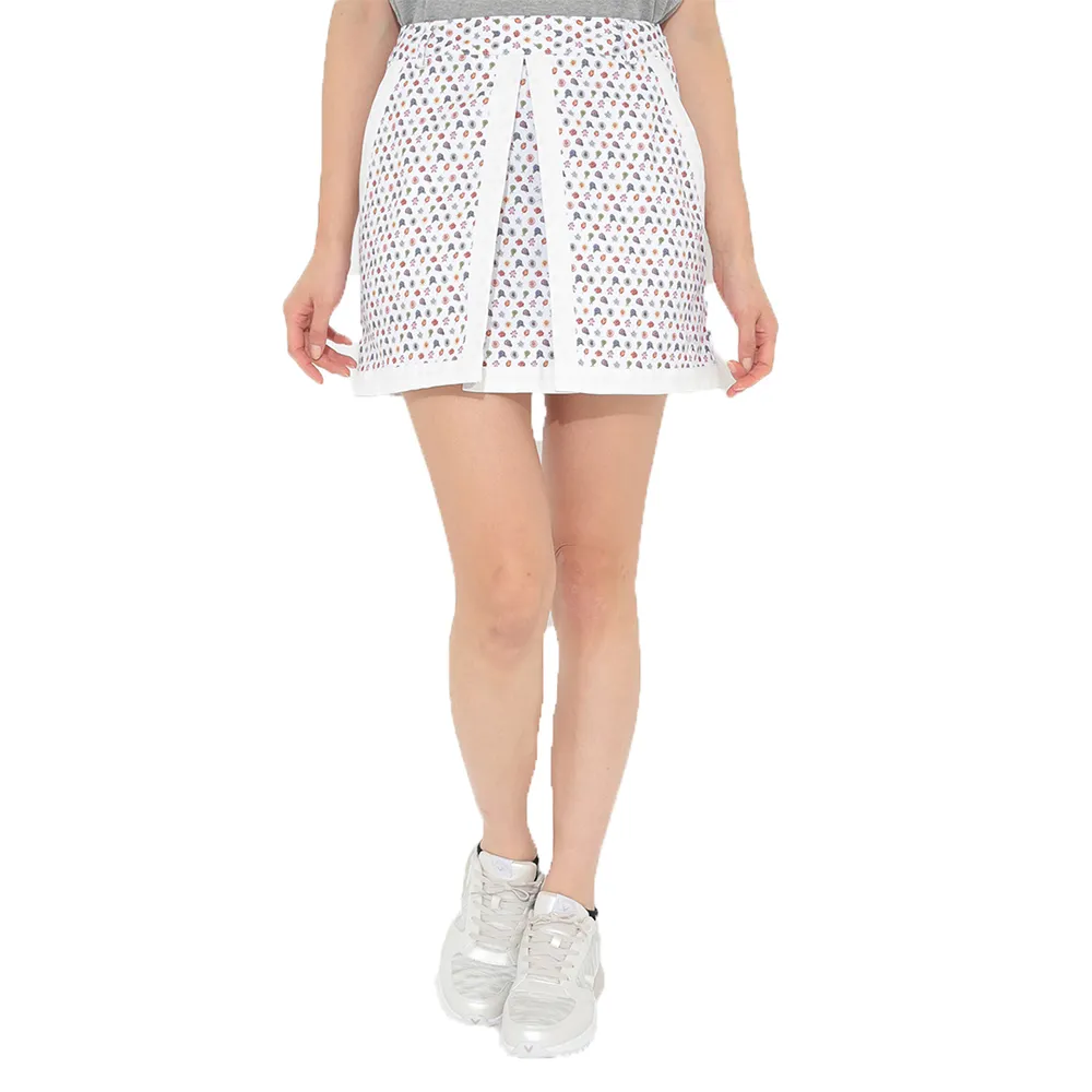 【Callaway 卡拉威】女士 印花短裙 白色(C22128207_1030)