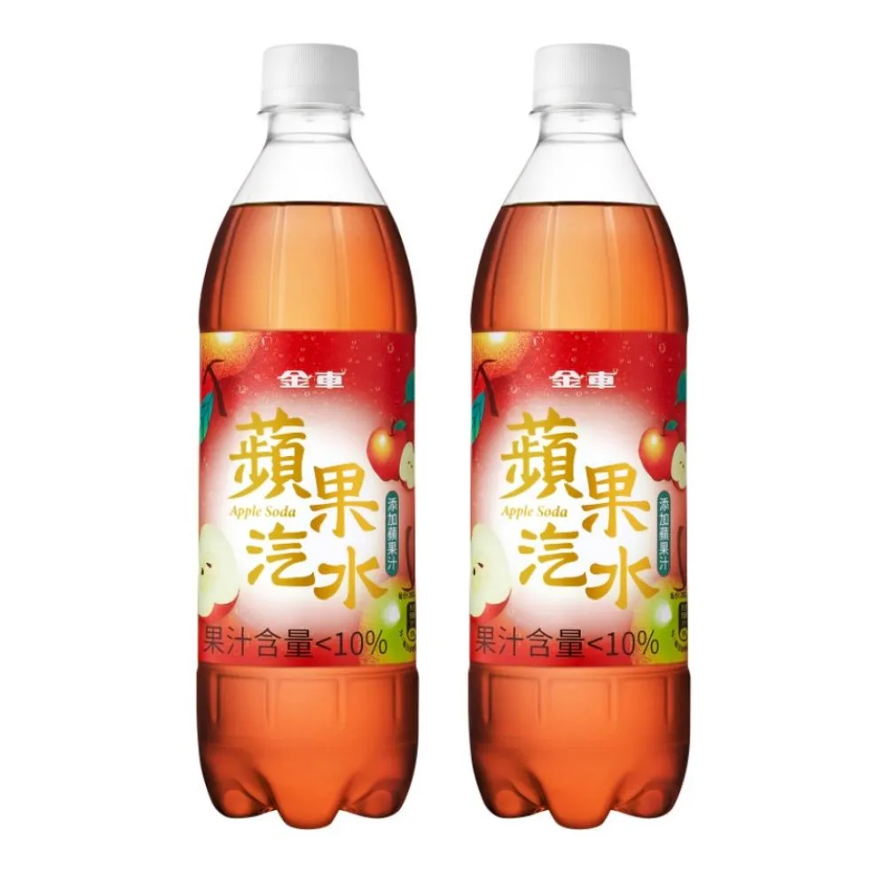 【金車/伯朗】蘋果汽水585mlx2箱(共48入)(TQF微笑標章)