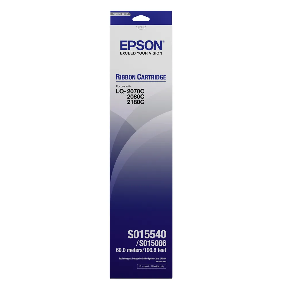 【EPSON】官方直營 6入組★原廠色帶S015540 黑(LQ-2190C)