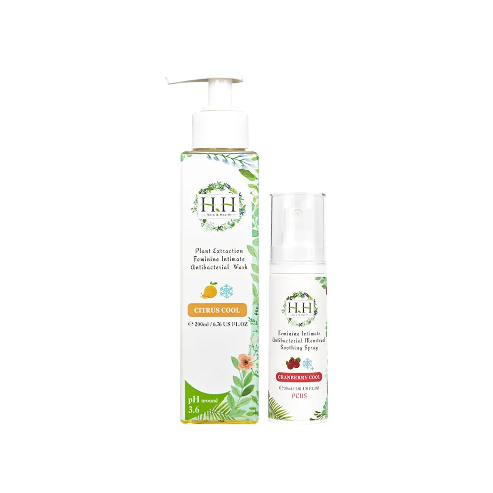 【HH 草本新淨界】私密植萃抗菌潔淨露/經期抗菌舒緩噴霧PLUS(200ml/30ml)