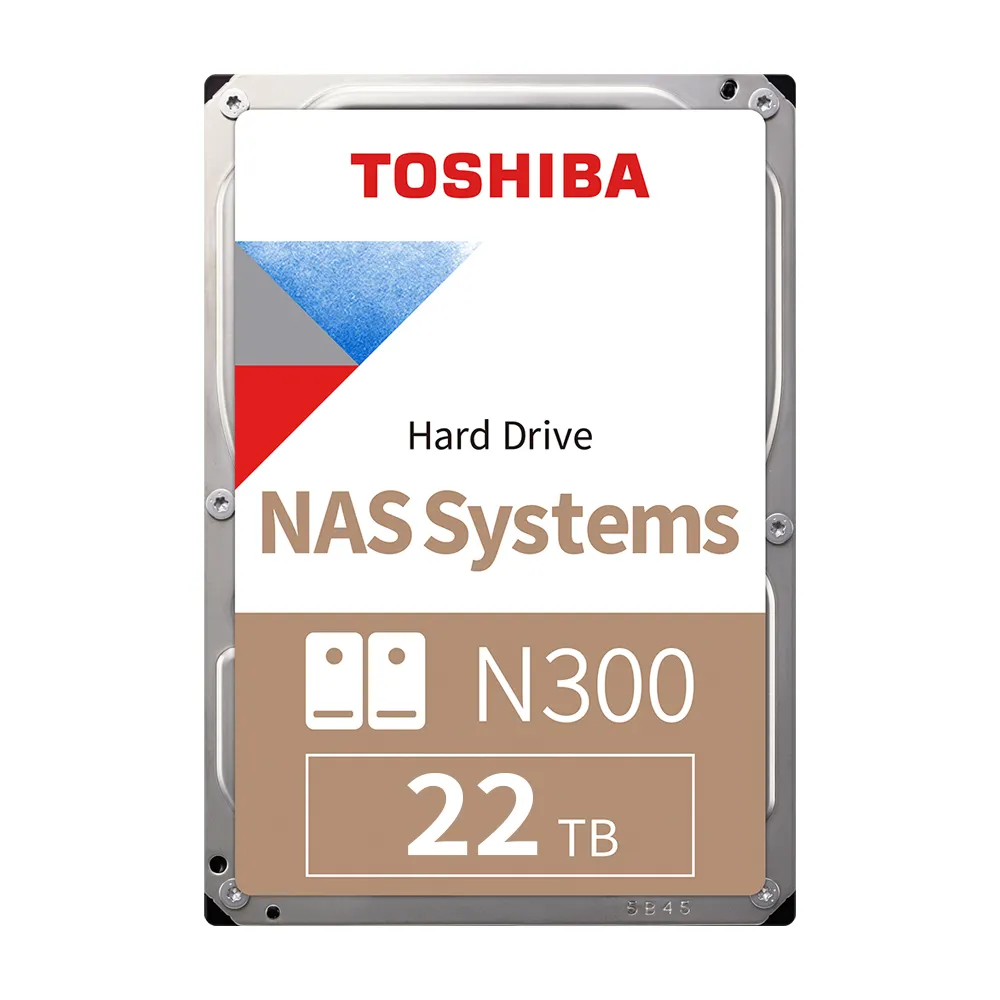 2入組【TOSHIBA 東芝】N300系列 3.5吋 22TB 7200轉 512MB NAS內接硬碟(HDWG62CAZSTA)