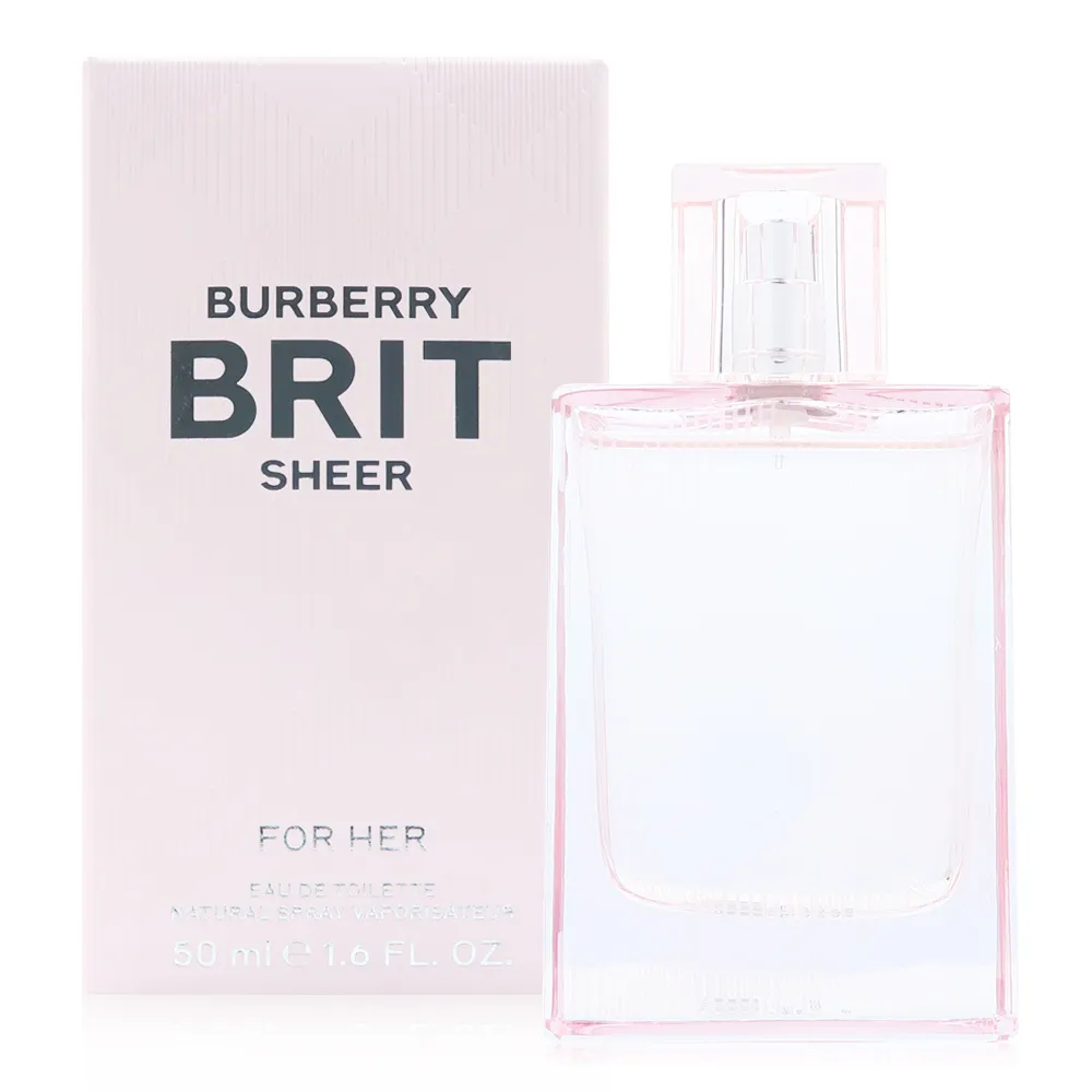 【BURBERRY 巴寶莉】Brit Sheer 粉紅風格女性淡香水 EDT 50ml(新版)