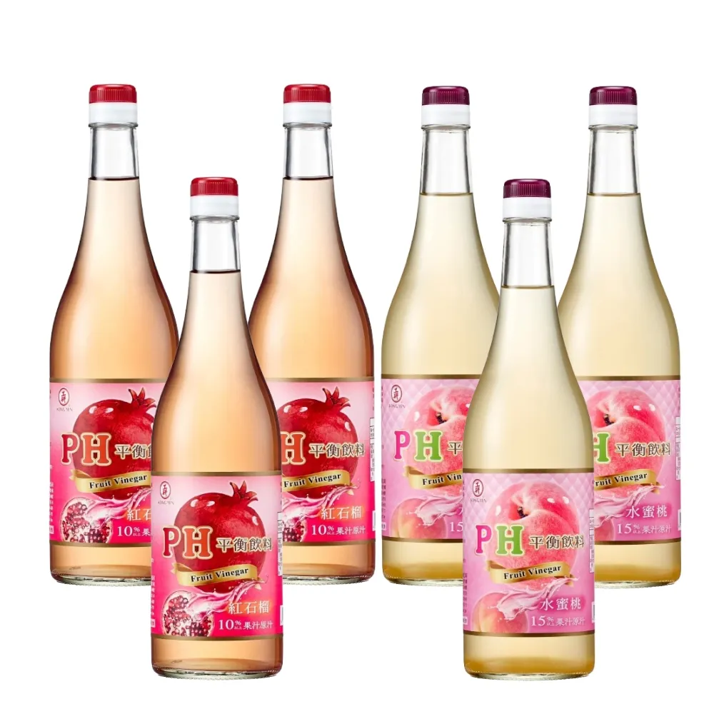 【工研】PH平衡飲料水蜜桃/紅石榴750mlx6罐/箱(直接飲用/冷藏冰涼更好喝/可綜合)