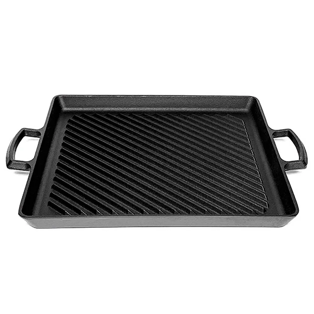 【福介商店】南部鐵器 日本鑄鐵烤盤 IWACHU 岩鑄 長型溝槽烤盤 35cm 燒烤 煎烤 牛排 烤肉