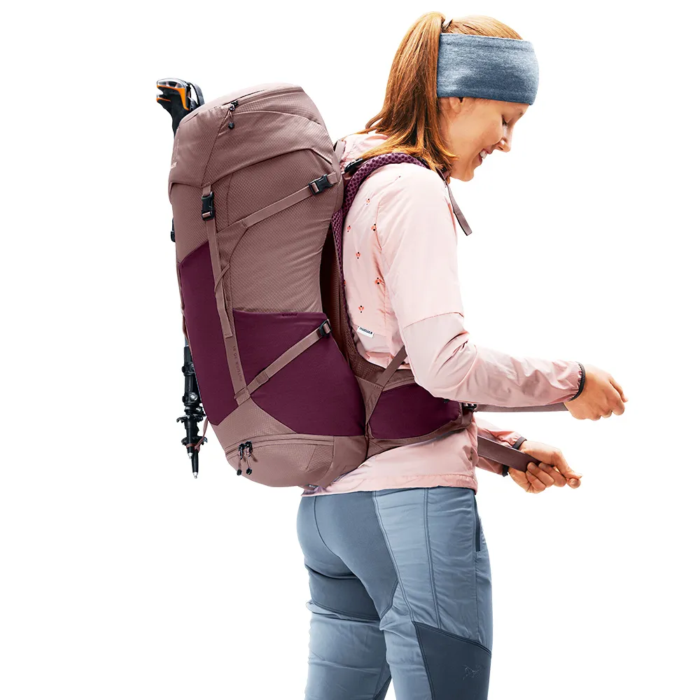 【deuter】FUTURA透氣網架背包30SL(3400726葡萄紫/戶外旅遊/日常休閒/旅行/登山健行)