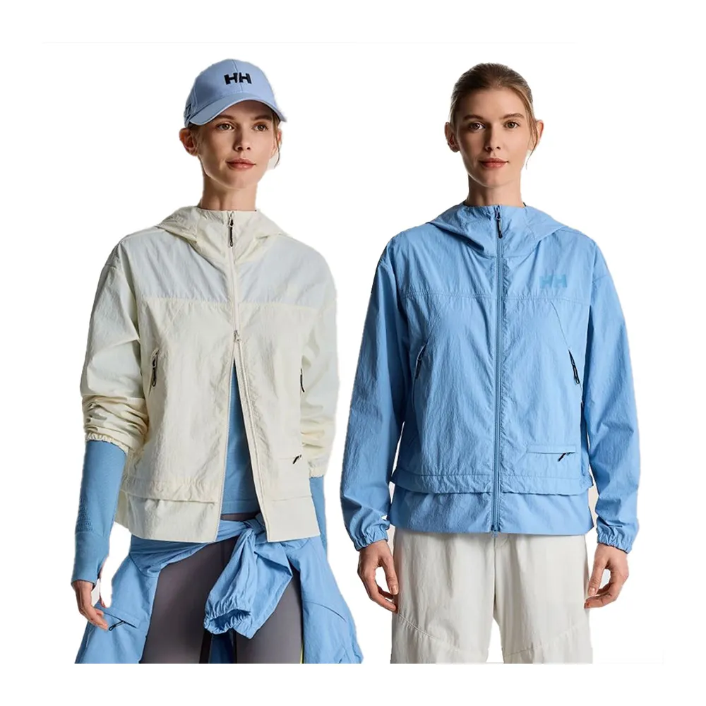 【Helly Hansen】H2Explorer 女 防風 休閒 外套 (降落傘帽 皺皺布 寬版防風外套)