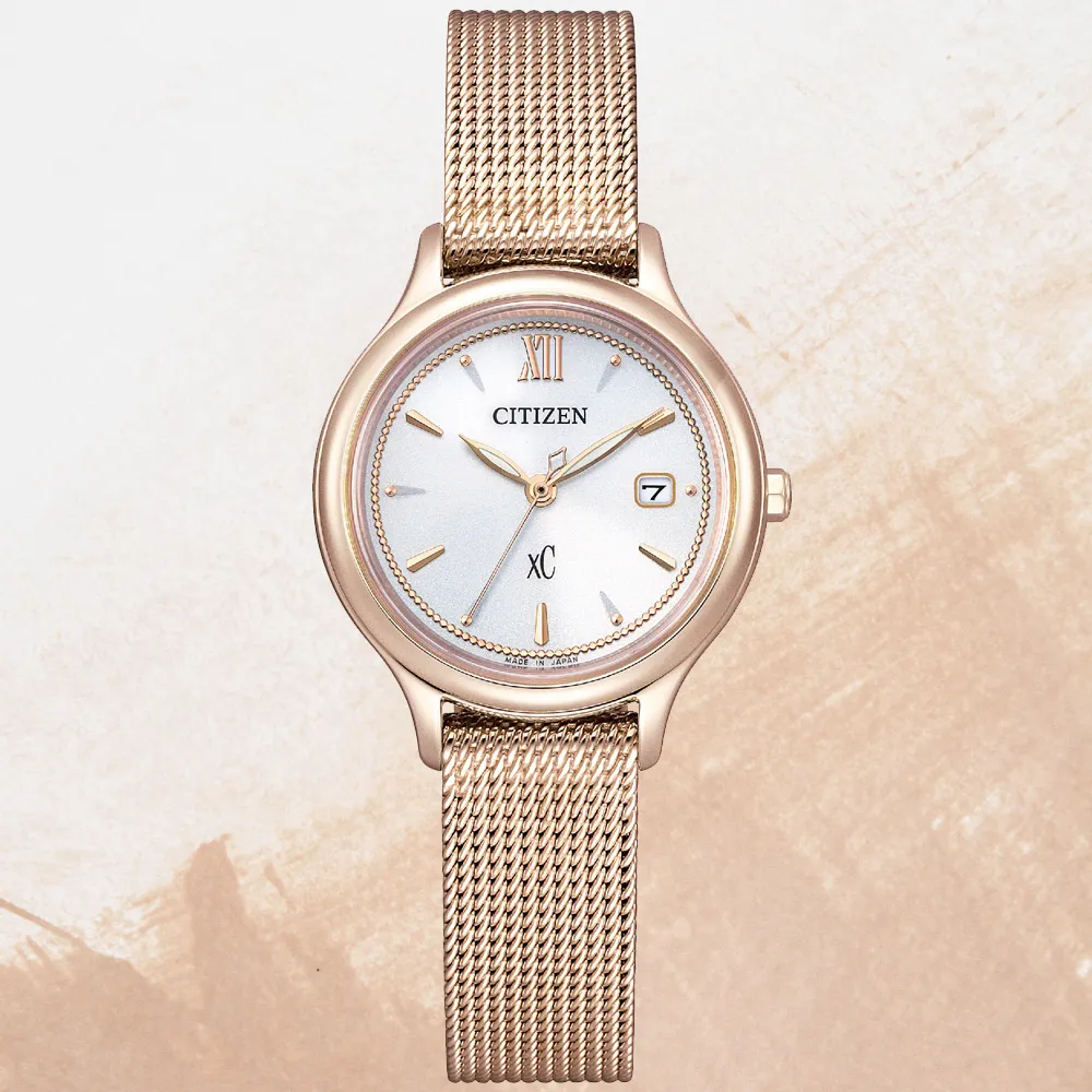 【CITIZEN 星辰】xC系列 簡約時尚 光動能腕錶 錶 週年慶 雙11(EW2635-62A)
