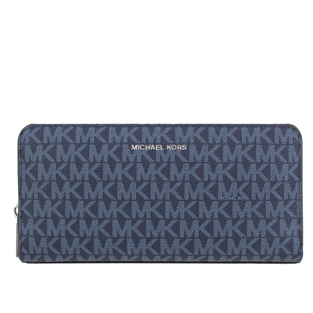 【Michael Kors】COOPER系列 中性款 拉鍊長夾 / 手拿包 / 男夾(霧霾藍)