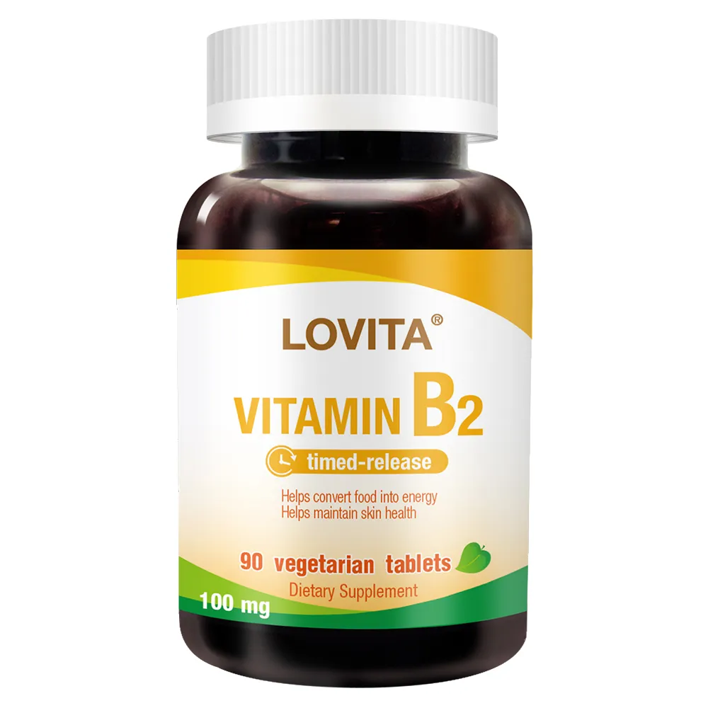 【LOVITA 愛維他】緩釋型維生素B2素食錠*1瓶(100mg)