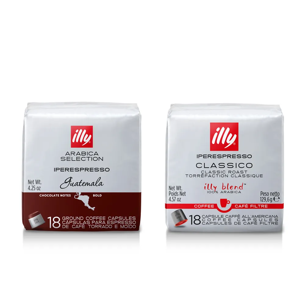 即期品【illy】官方直營 IPERESPRESSO咖啡膠囊 瓜地馬拉/美式中焙(18入/袋)