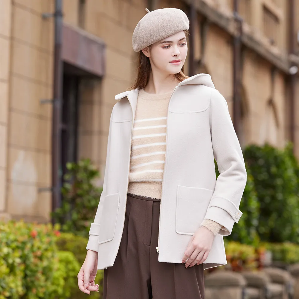 【IENA】中長版日本毛呢外套(#5237003 大衣外套、日本毛料；灰色/卡色/灰色)