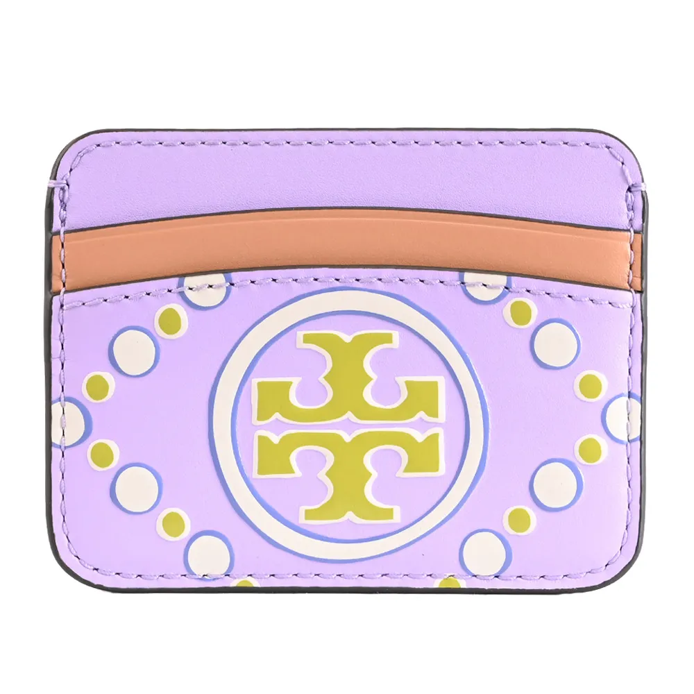 【TORY BURCH】品牌雙T LOGO圖騰信用卡證件名片隨身卡(紫)