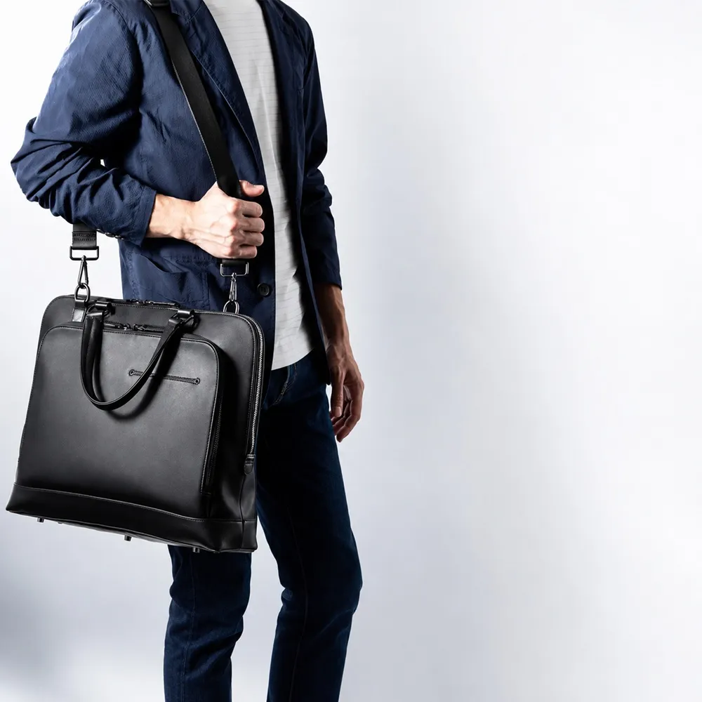 【WHOSE BAG】雙11 真皮商務公事包｜頭層牛皮手提側背包 大容量筆電包 通勤出差男女適用 NO.WBSA