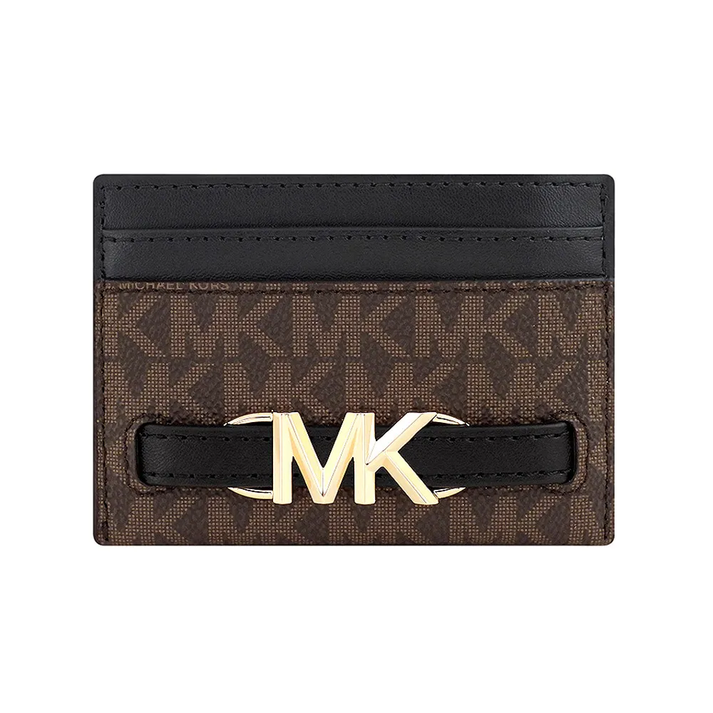 【Michael Kors】Reed LOGO PVC證件名片夾(黑色)