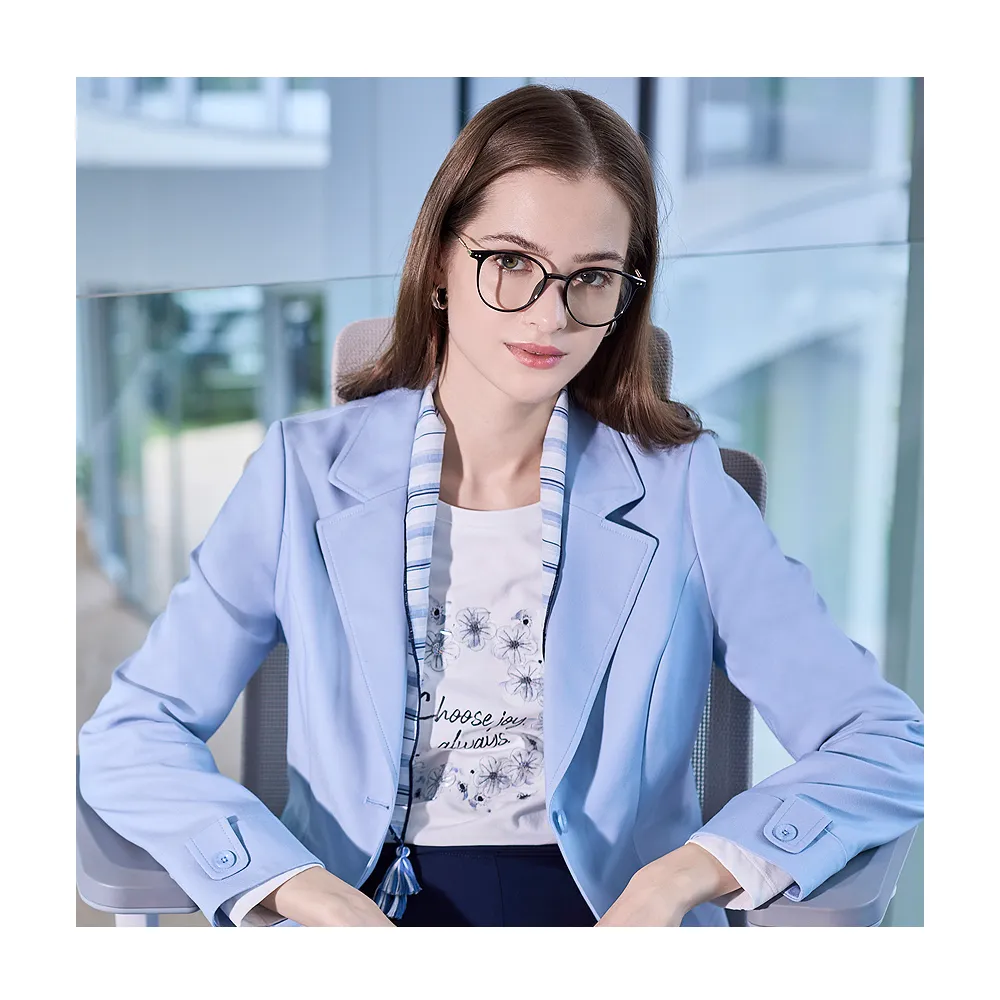 【en-suey 銀穗】EU下襬交叉印花T恤上衣-女