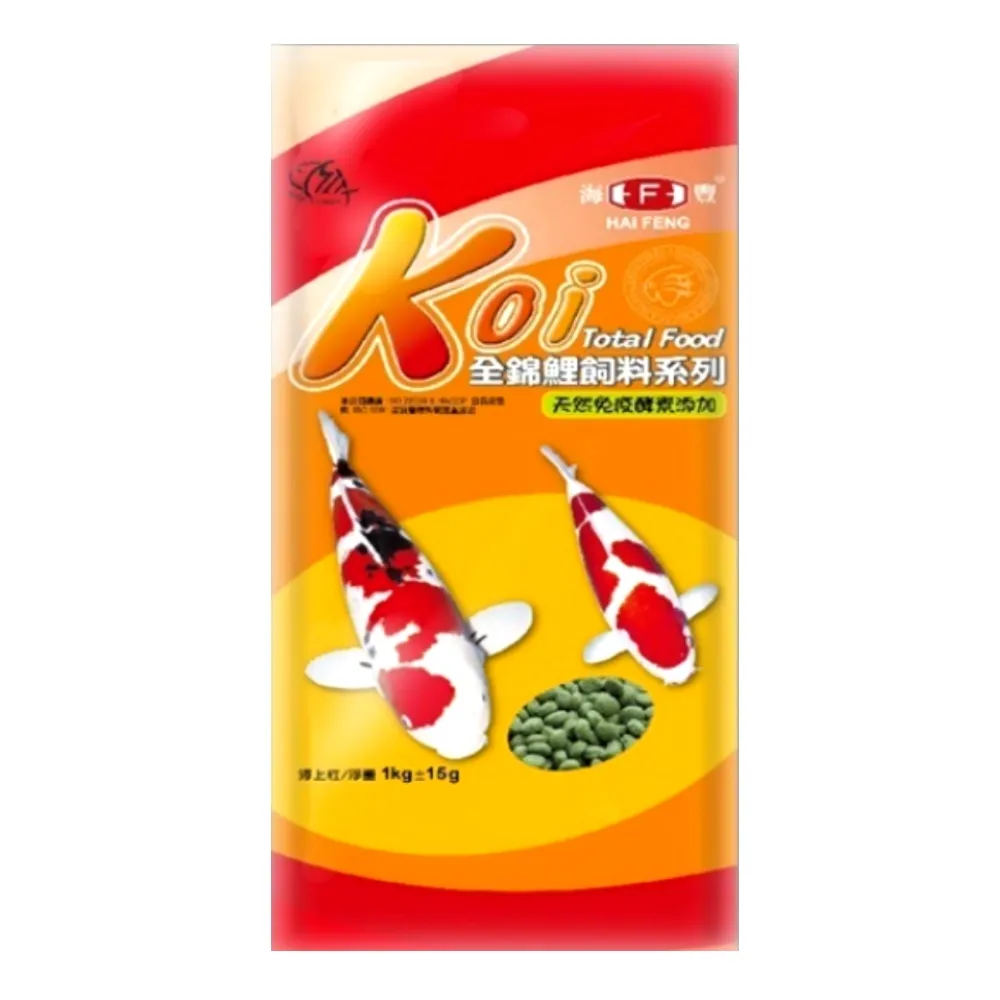 【海豐飼料】全錦鯉飼料綠大粒 1kg×6包 浮上型/錦鯉大粒飼料/Alief(適合各種中大型錦鯉食用 T331L綠)