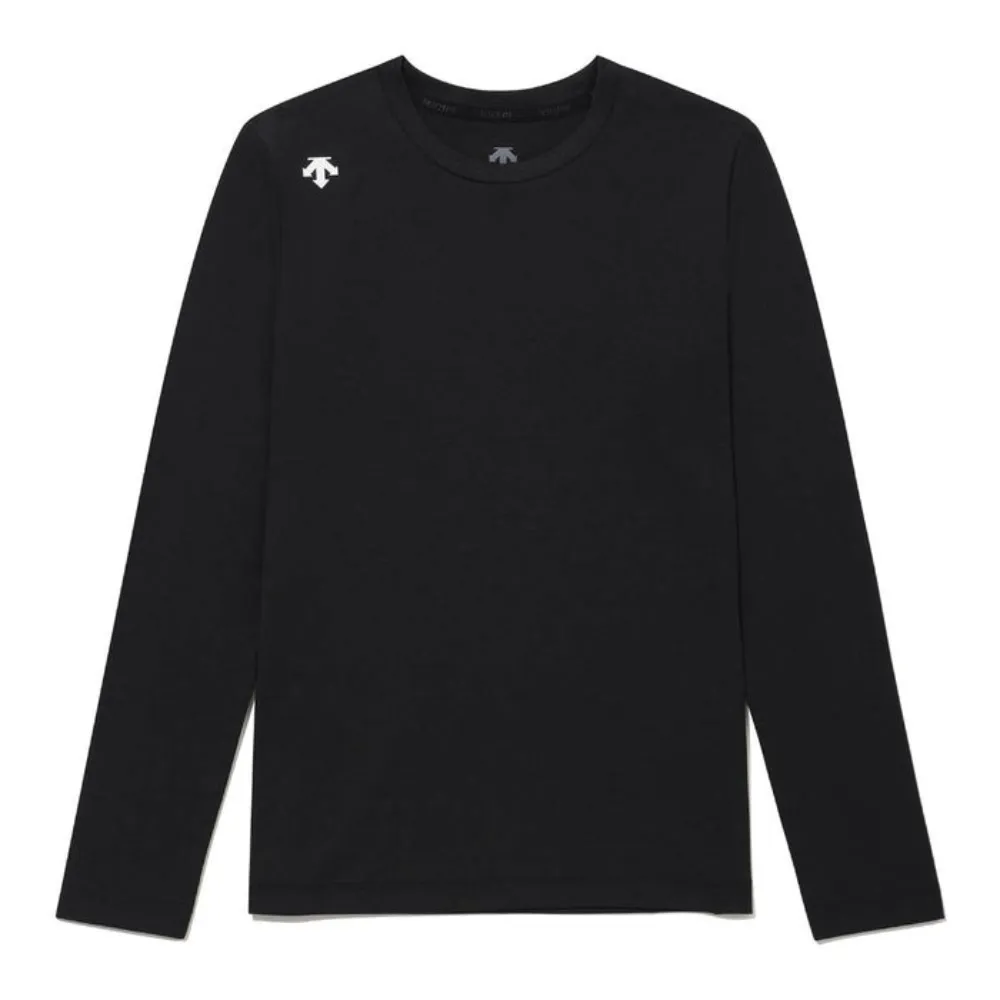 【DESCENTE】長袖上衣 男 快排 [TOUGH] TOUGH LONG SLEEVET-SHIRTS 黑 SR323UTL71-BLK0