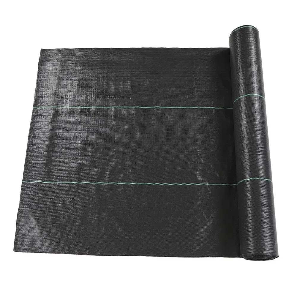 【poko】台灣現貨優質抑草蓆 物理除草 除草布 1*50米 防雜草(除草布 刈草蓆 黑色除草墊 黑網蓋布 園藝地布