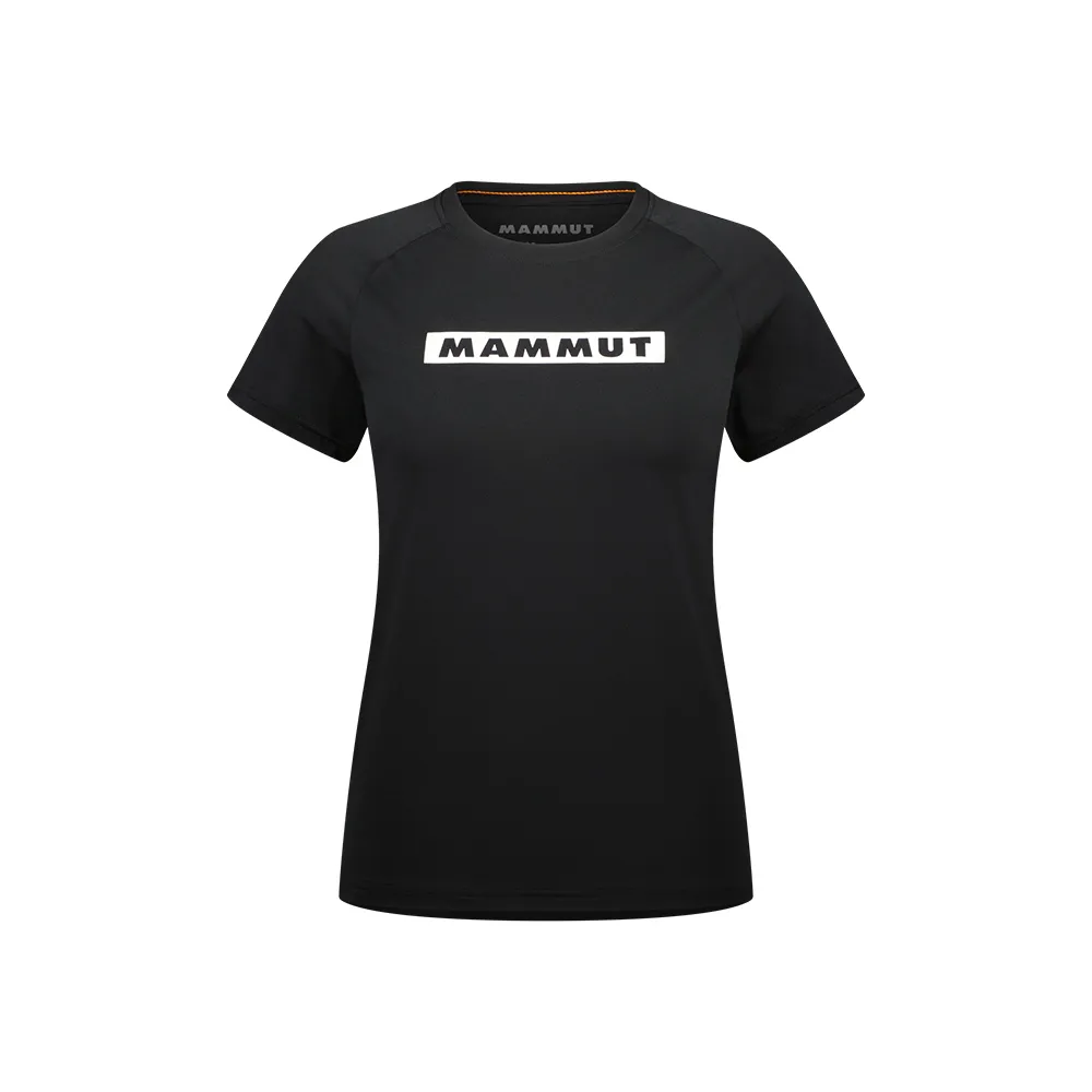 【Mammut 長毛象官方直營】QD Logo Print T-Shirt AF W 快乾LOGO短袖T恤 女款 黑PRT2 #1017-02022