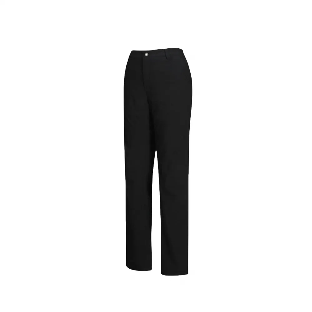 【Mountneer 山林】女彈性防風防潑水長褲-黑色-12S38-01(女裝/褲子/運動褲/直筒褲)