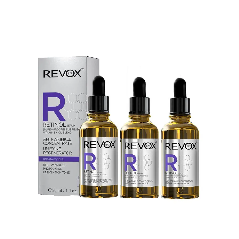 【REVOX B77 瑞博士】A醇抗痕新生精華液30ML*3入組(歐洲NO.1精華液)
